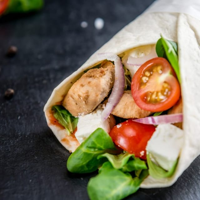 Crispy or Grilled Chicken Wrap.